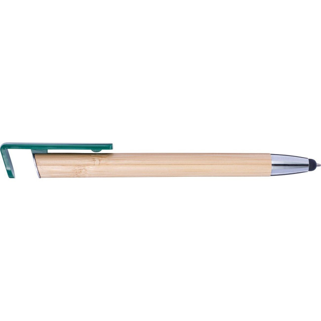 Branded Bamboo ballpen and stylus - Image 2