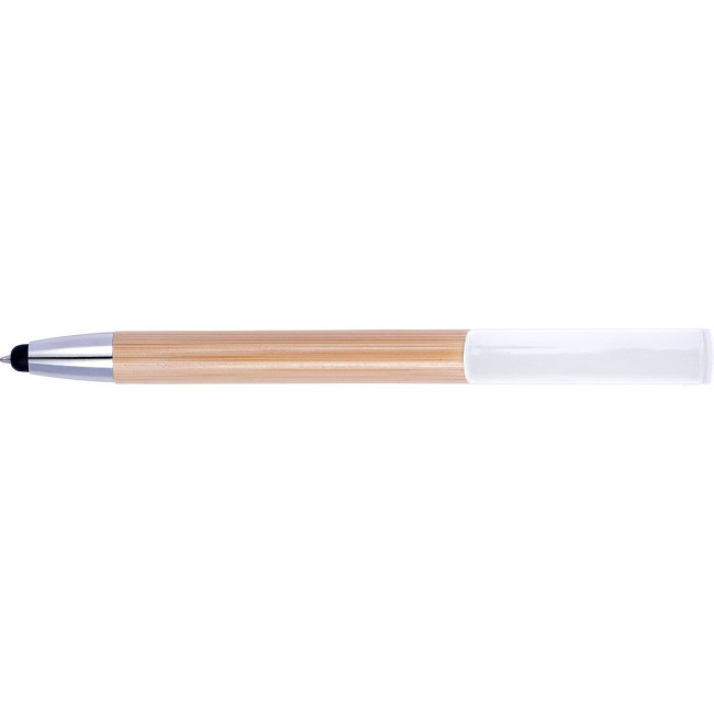 Branded Bamboo ballpen and stylus - Image 5