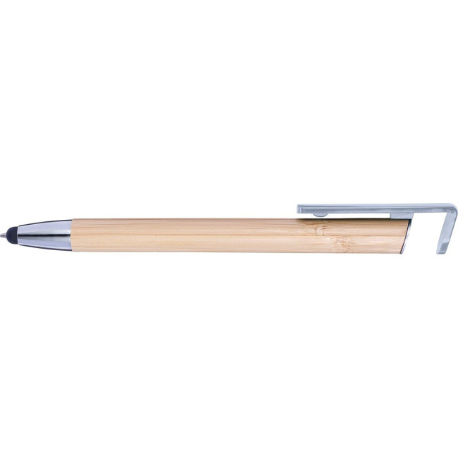 Branded Bamboo ballpen and stylus - Image 7