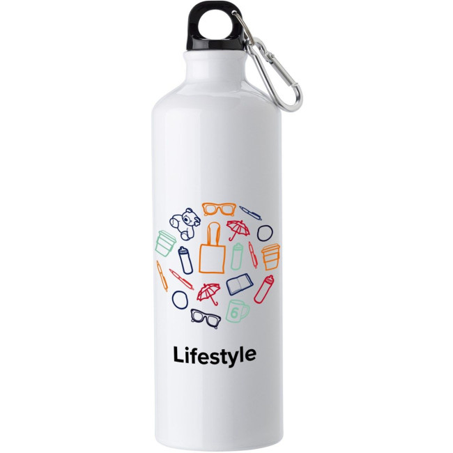 Custom Printed Aluminium single walled water bottle 750ml - Image 2