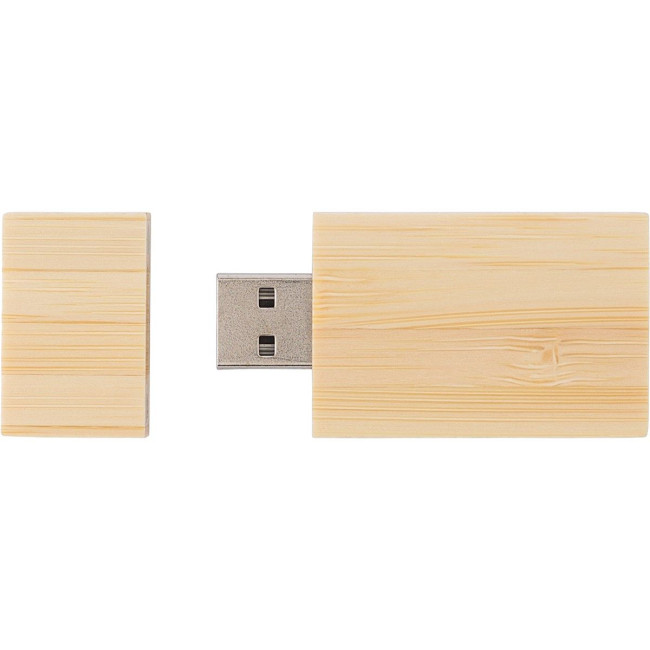 Branded Bamboo USB drive - Image 1