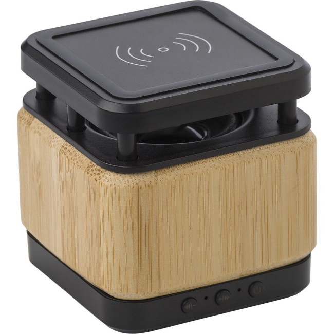 Branded Bamboo wireless speaker - Image 1