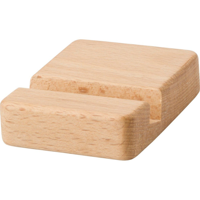 Branded Beech wood phone holder - Image 1