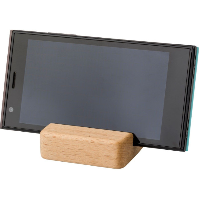 Branded Beech wood phone holder - Image 3