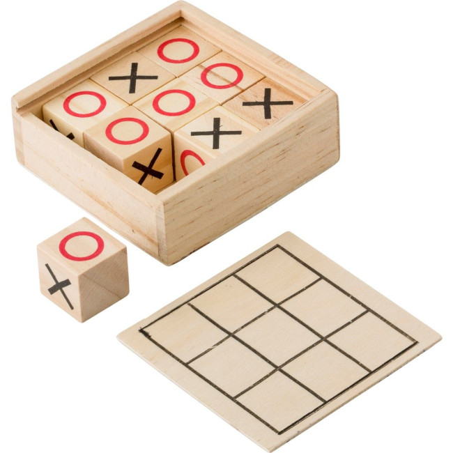 Custom Printed Wooden Tic Tac Toe game - Image 1