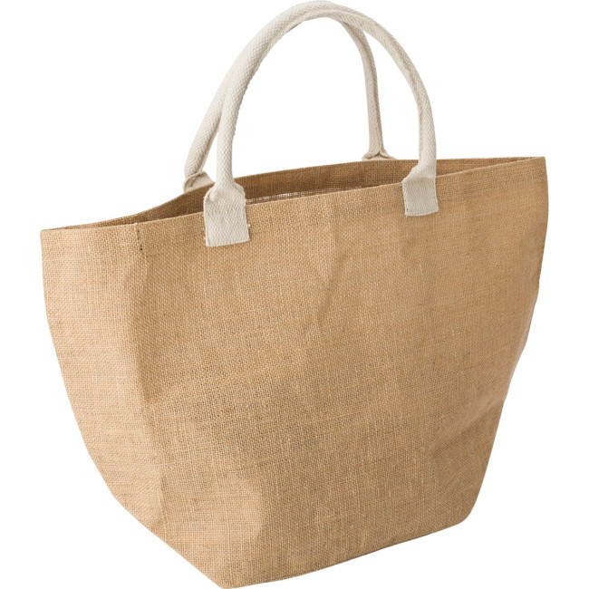 Custom Printed Jute shopping bag - Image 1