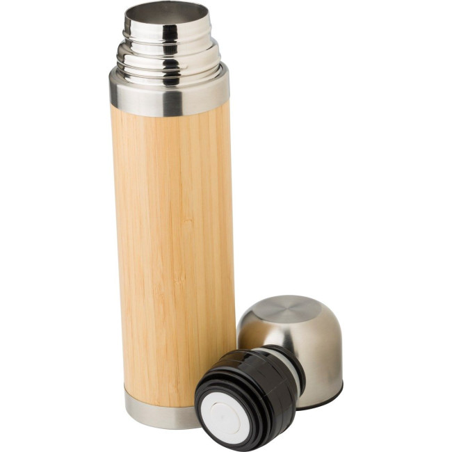 Branded Bamboo thermos bottle 400ml - Image 2