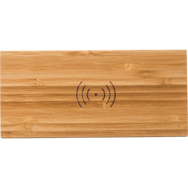 Branded Bamboo wireless charger and clock - Image 3