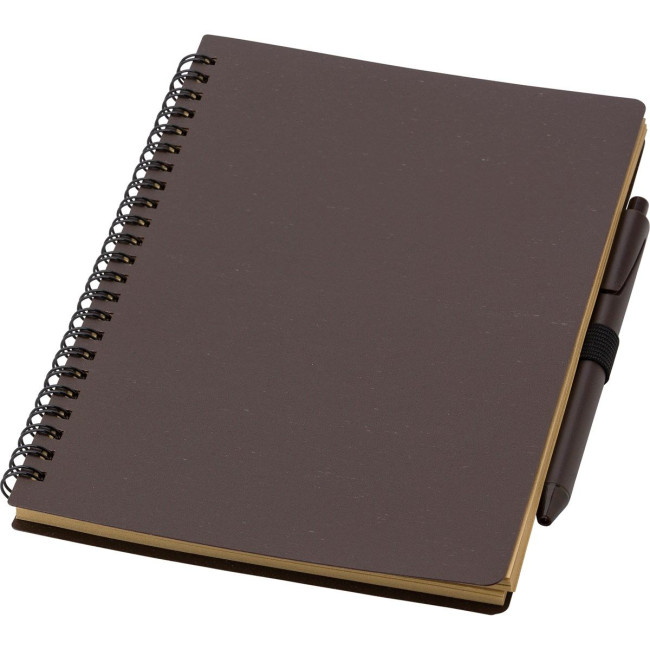 Custom Printed Coffee fibre notebook with pen (approx. A5) - Image 7