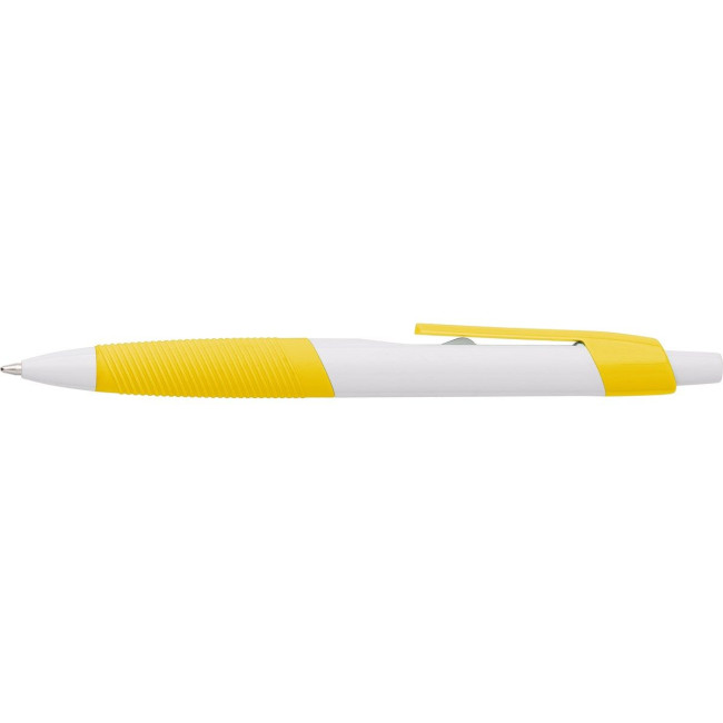 Custom Printed Plastic ballpen with rubber grip - Image 2