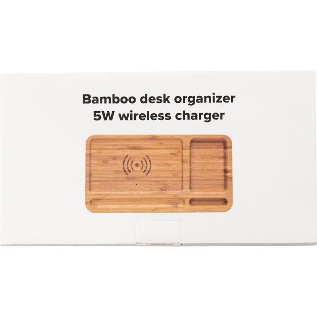 Branded Bamboo desk organiser - Image 5