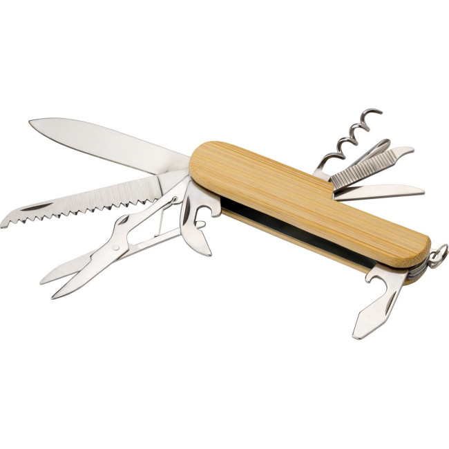 Branded Bamboo pocket knife