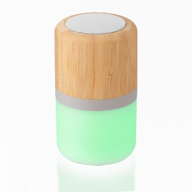 Branded Plastic and bamboo wireless speaker - Image 3