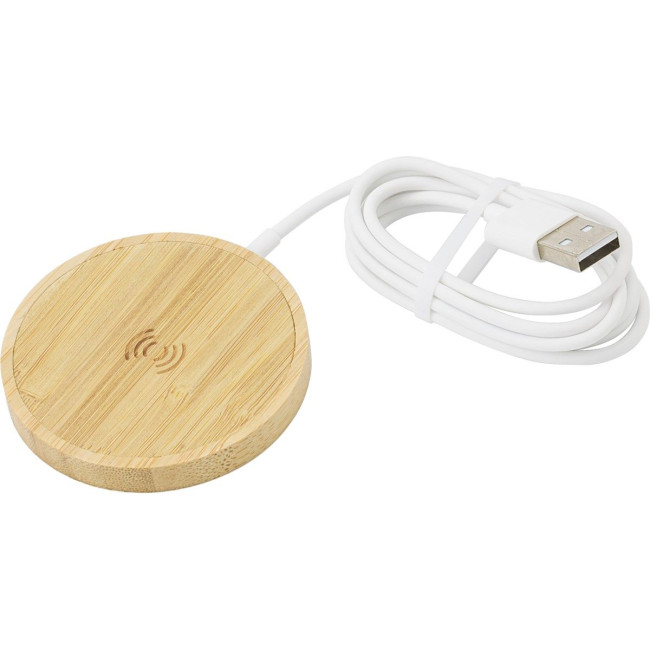 Custom Printed Bamboo wireless charger - Image 4