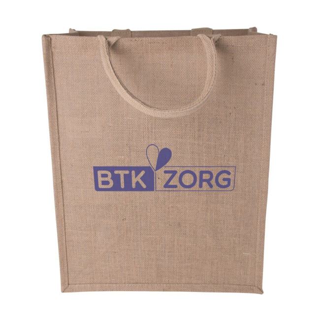 Custom Printed Jute bag standing model - Image 2