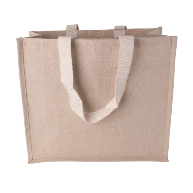 Custom Printed Canvas shopper with woven handles - Image 1