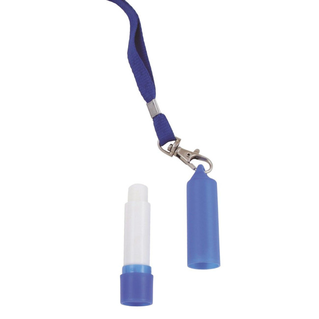 Custom Printed Lip balm with plain lanyard - Image 1