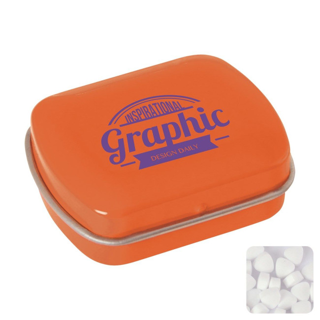 Custom Printed Mini hinged mint tin with extra strong mints - Image 3