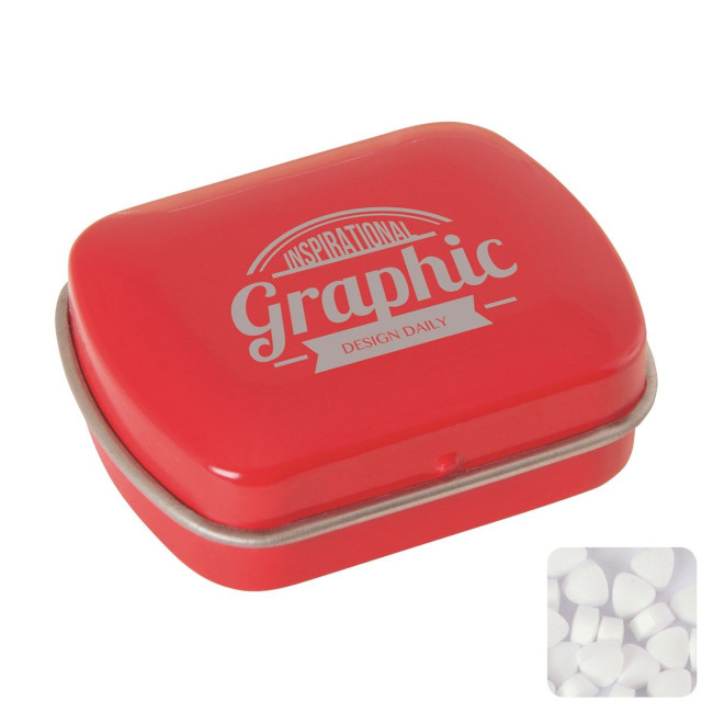 Custom Printed Mini hinged mint tin with extra strong mints - Image 2