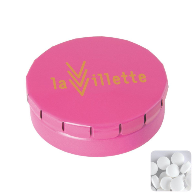 Custom Printed Click tin with dextrose mints - Image 1