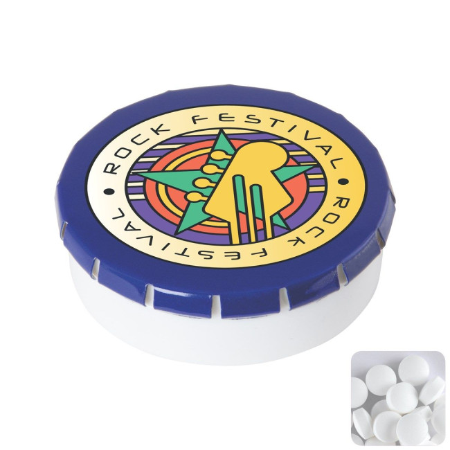 Custom Printed Round pot with sugar free mints - Image 1