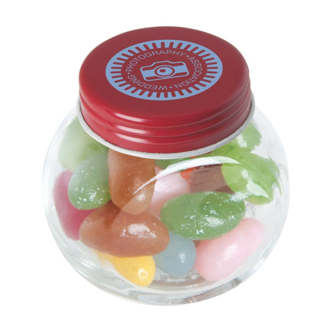 Custom Printed Small glass jar with jelly beans - Image 3