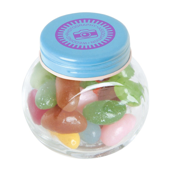 Custom Printed Small glass jar with jelly beans - Image 2