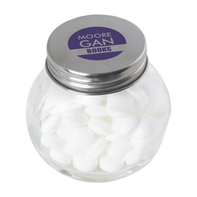 Custom Printed Small glass jar with mints - Image 2