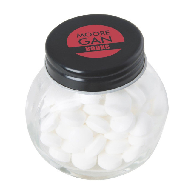 Custom Printed Small glass jar with mints - Image 1