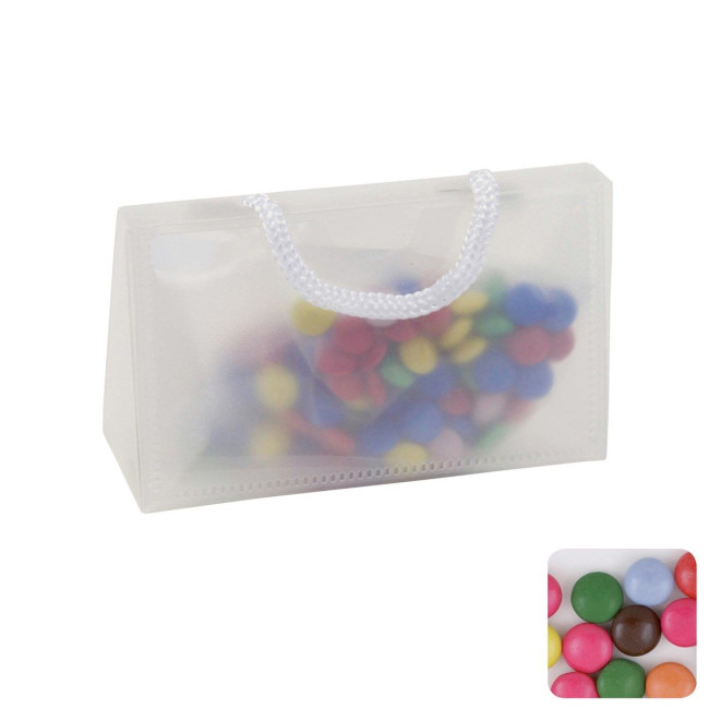 Custom Printed PVC bag with business card pocket and coated choco's