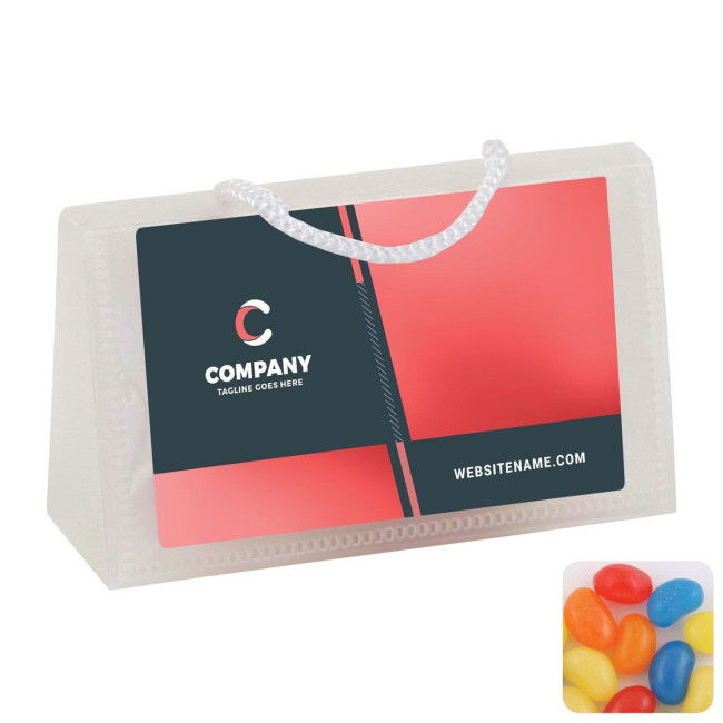 Custom Printed PVC bag with business card pocket and jelly beans