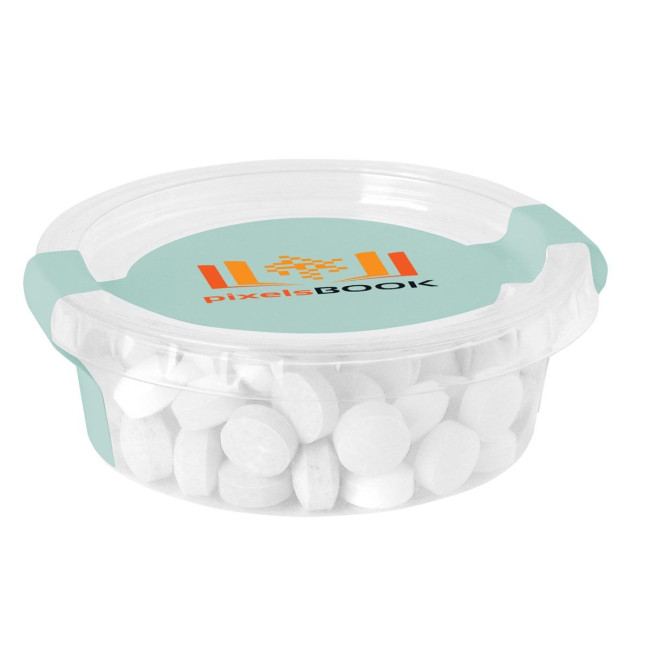 Custom Printed BioBrand small sweet tub, dextrose mints 40gr