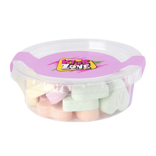 Custom Printed BioBrand small sweet tub, fruit hearts 40gr