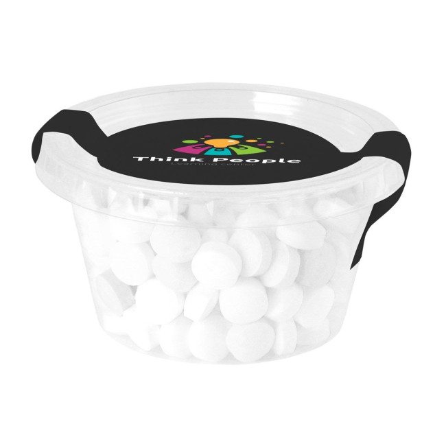 Custom Printed BioBrand medium sweet tub, dextrose mints 65gr