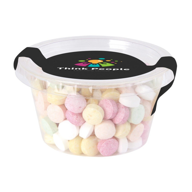 Custom Printed BioBrand medium sweet tub, fruit sweets 65gr