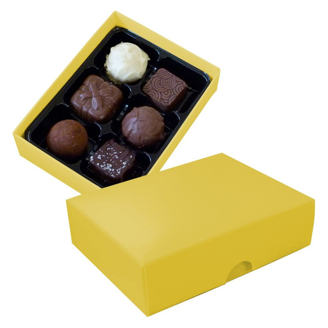 Custom Printed Chocolate box with 6 assorted chocolates and truffles - Image 3