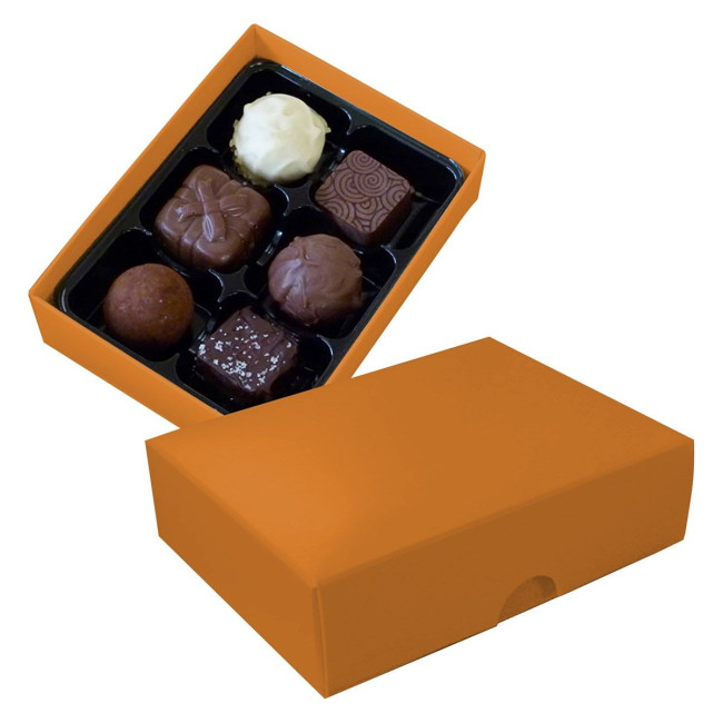 Custom Printed Chocolate box with 6 assorted chocolates and truffles - Image 2