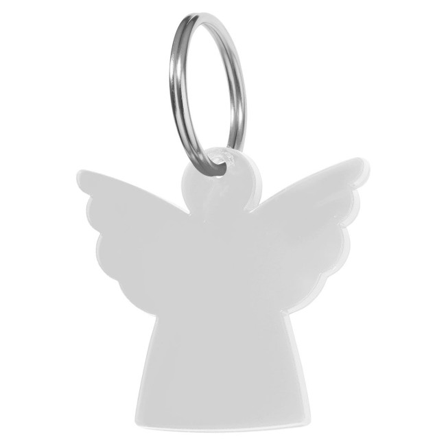 Custom Printed Angel Plastic Keyring - Image 2