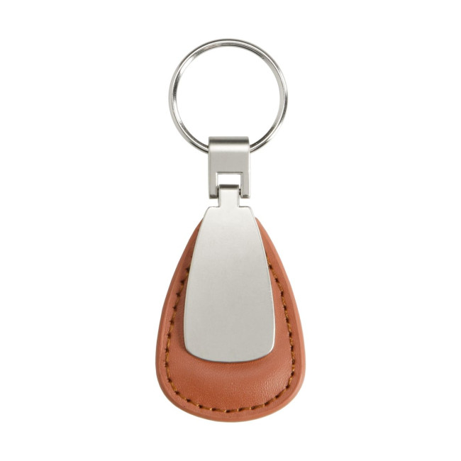 Custom Printed Oval Leather Key Fob - Image 2