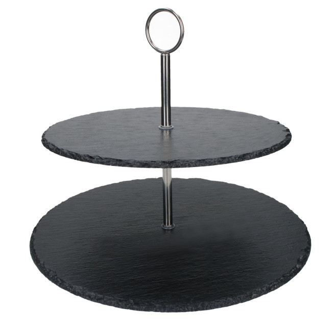 Custom Printed Tiered cake stand "Slate"