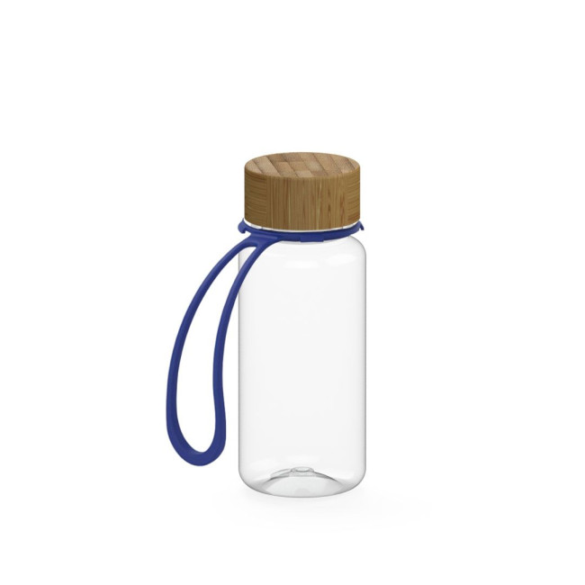 Custom Printed Drink bottle "Natural" clear-transparent incl. strap, 0.4 l - Image 2