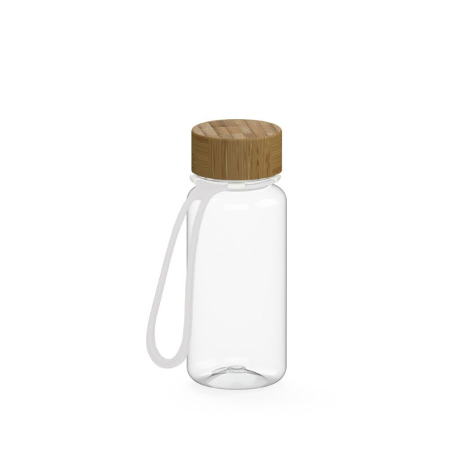 Custom Printed Drink bottle "Natural" clear-transparent incl. strap, 0.4 l - Image 4