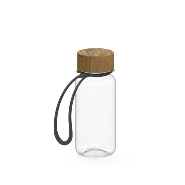 Custom Printed Drink bottle "Natural" clear-transparent incl. strap, 0.4 l - Image 5