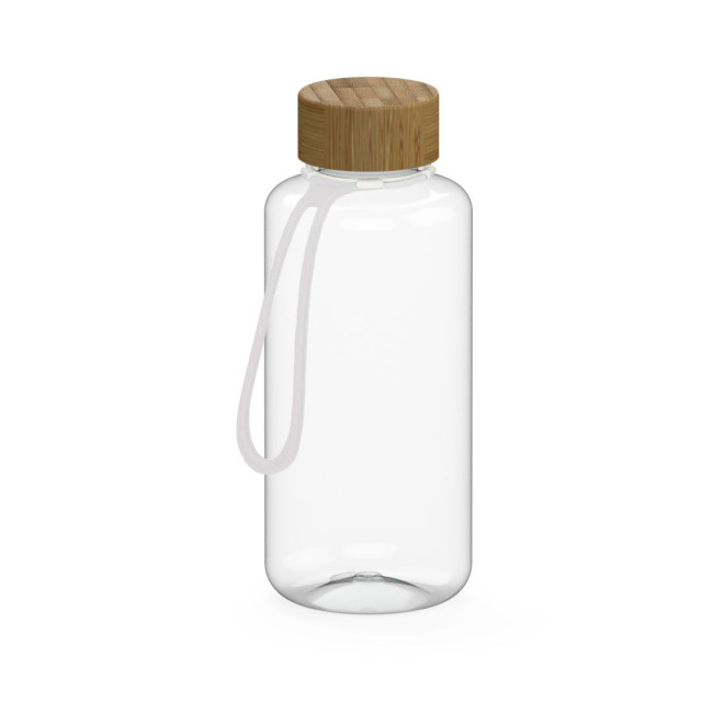 Custom Printed Drink bottle "Natural" clear-transparent incl. strap, 1.0 l - Image 5