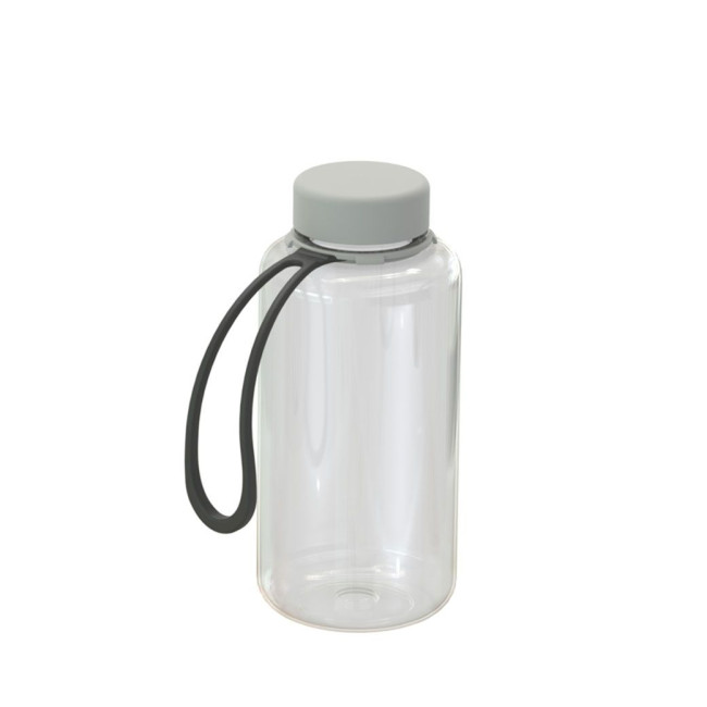 Custom Printed Drink bottle "Refresh" clear-transparent incl. strap, 0.7 l - Image 1