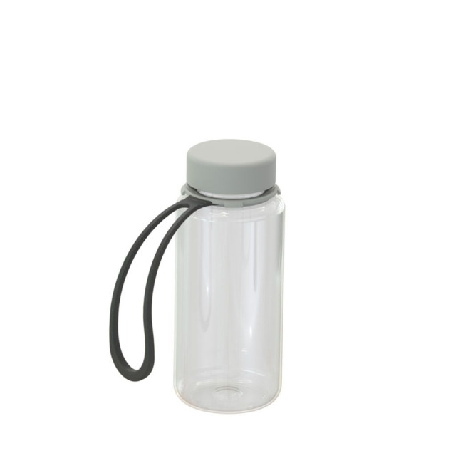 Custom Printed Drink bottle "Refresh" clear-transparent incl. strap, 0.4 l - Image 1