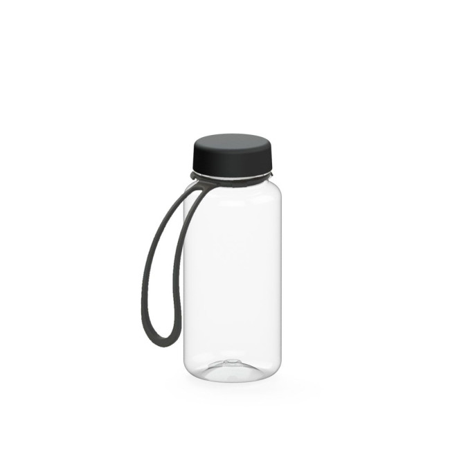 Custom Printed Drink bottle "Refresh" clear-transparent incl. strap, 0.4 l - Image 4