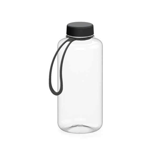 Custom Printed Drink bottle "Refresh" clear-transparent incl. strap, 1.0 l - Image 3