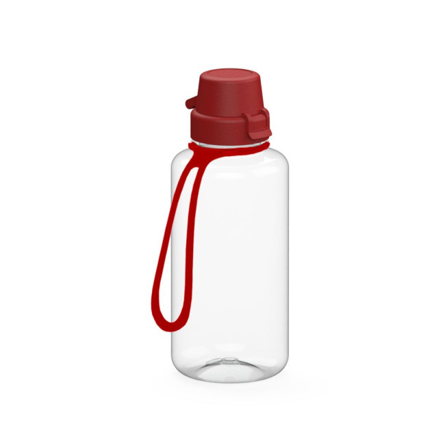 Custom Printed Drink bottle "School" clear-transparent incl. strap, 0.7 l - Image 2