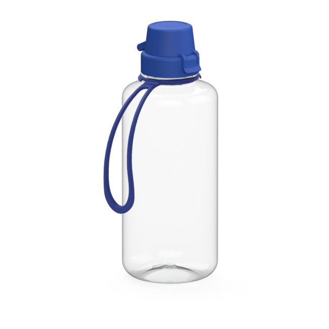 Custom Printed Drink bottle "School" clear-transparent incl. strap, 1.0 l - Image 1